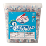 Red Bird® Soft Blue Raspberry Candy Puffs, Individually Wrapped, 52 oz Tub