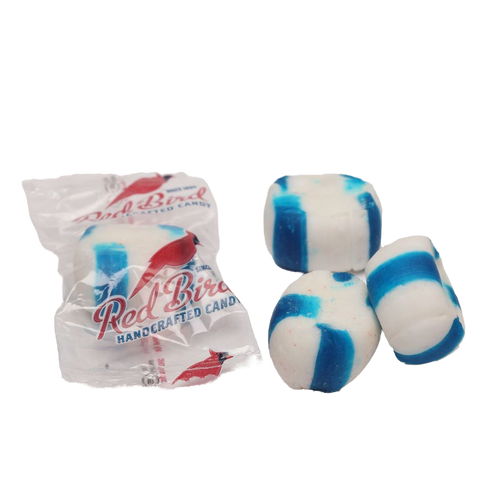 Red Bird® Soft Blue Raspberry Candy Puffs, Individually Wrapped, 52 oz Tub