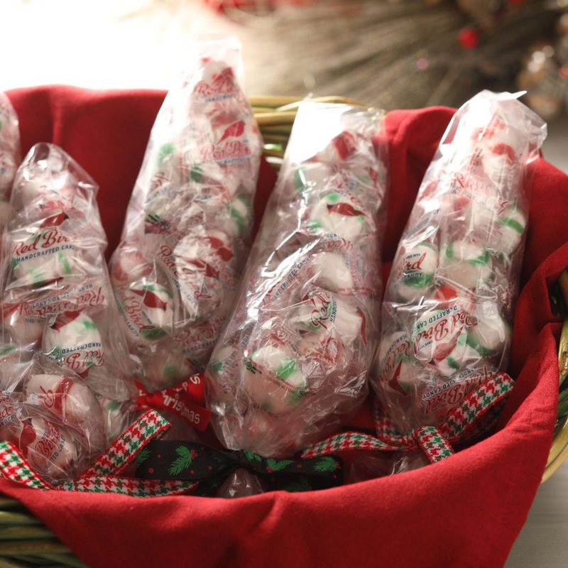 Red Bird® Soft Wintergreen Mint Puffs, Individually Wrapped, 22 oz Tub